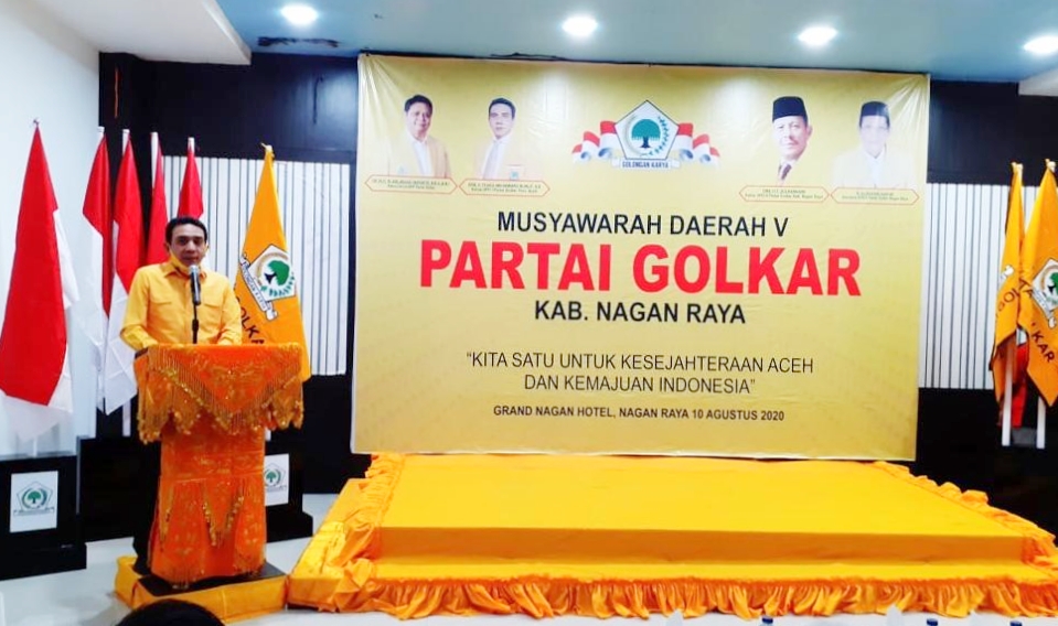 Teuku M Nurlif Buka Musda ke V Partai Golkar Nagan Raya