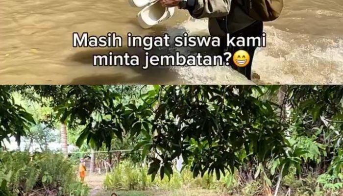 Haru! Siswa SD di Parigi Moutong Tak Perlu Berenang Lagi, Jembatan Mulai Dibangun