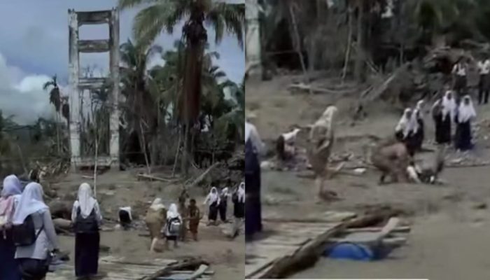 Perjuangan Siswa di Linge Aceh Tengah, Menyeberang Sungai Demi Sekolah