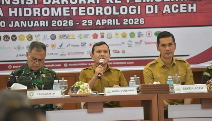 Wagub Fadhlullah Pimpin Rakor Pengakhiran Masa Transisi Darurat Bencana Aceh